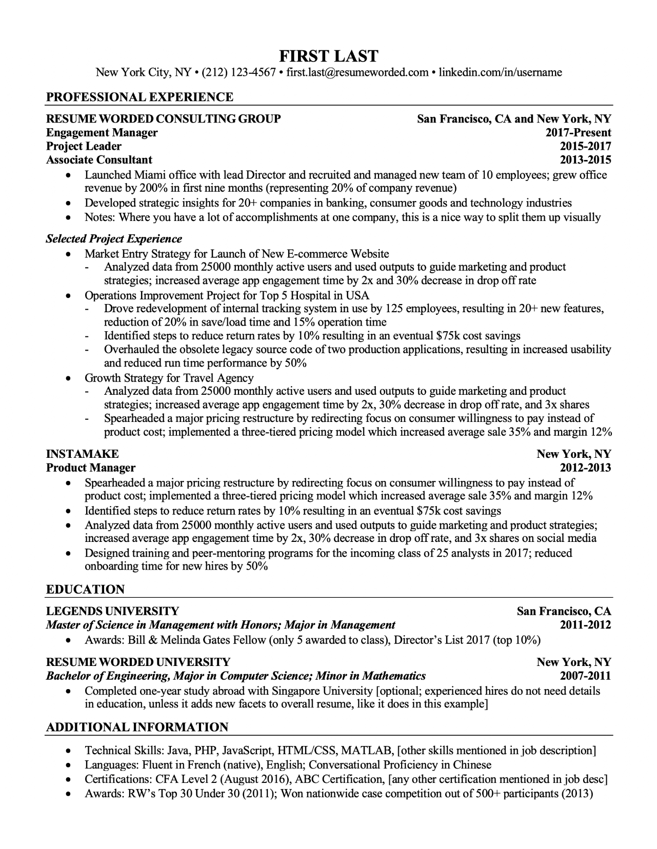 professional-ats-resume-templates-for-experienced-hires-and-college