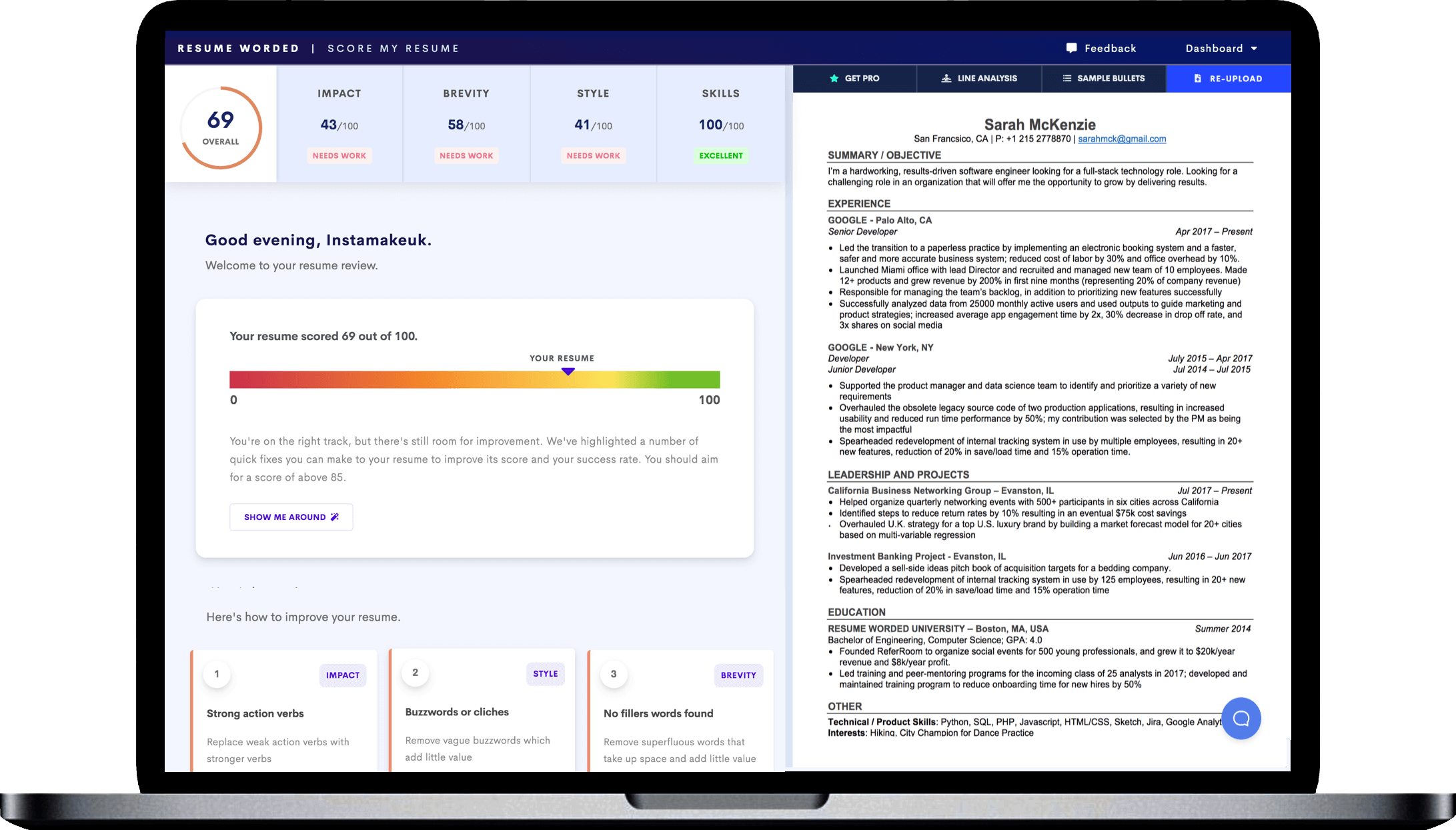 Free CV Checker Instantly get a free CV review in 30 seconds