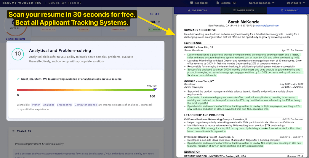 Resume Scanner Get a Free ATS Resume Scan