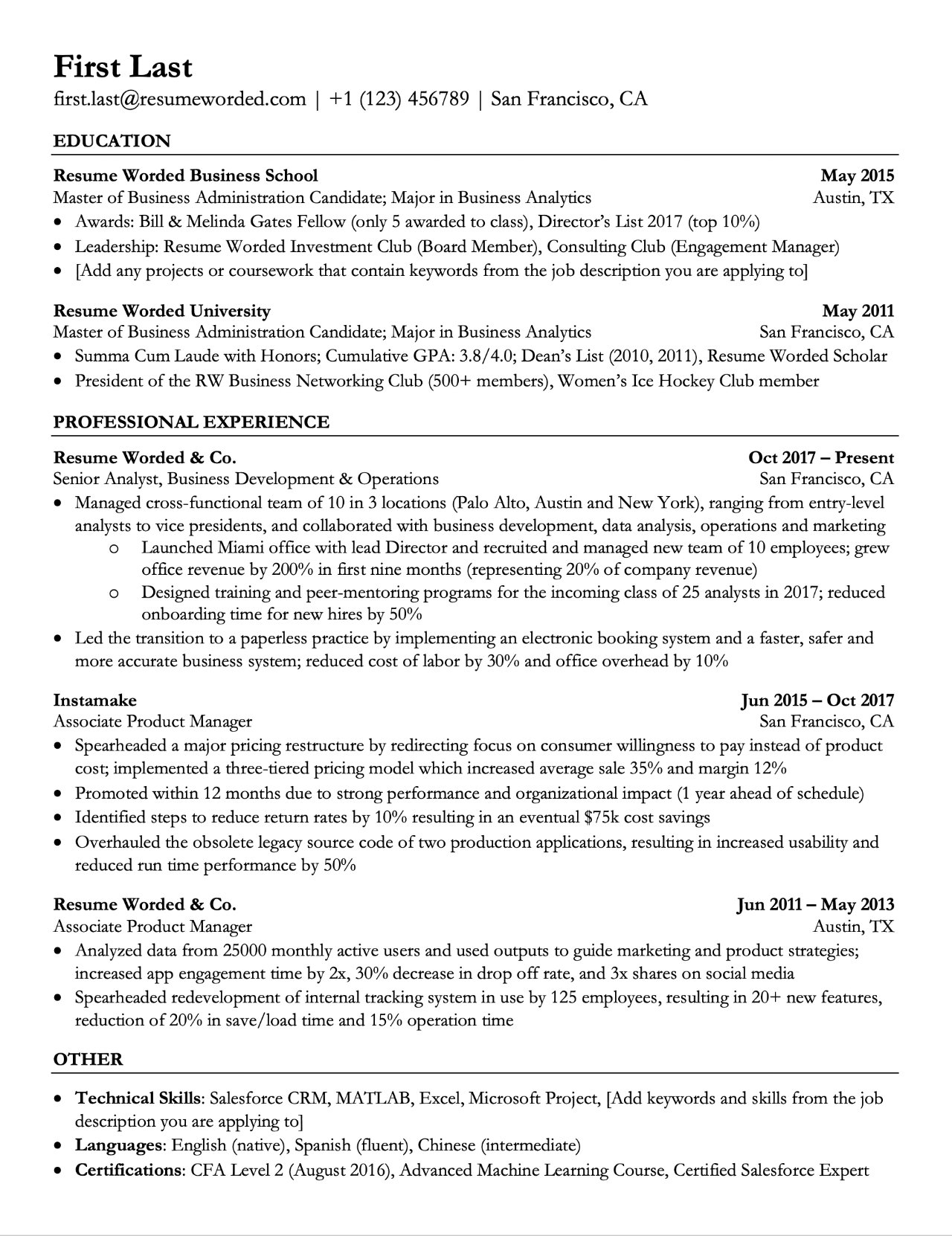 professional-ats-resume-templates-for-experienced-hires-and-college