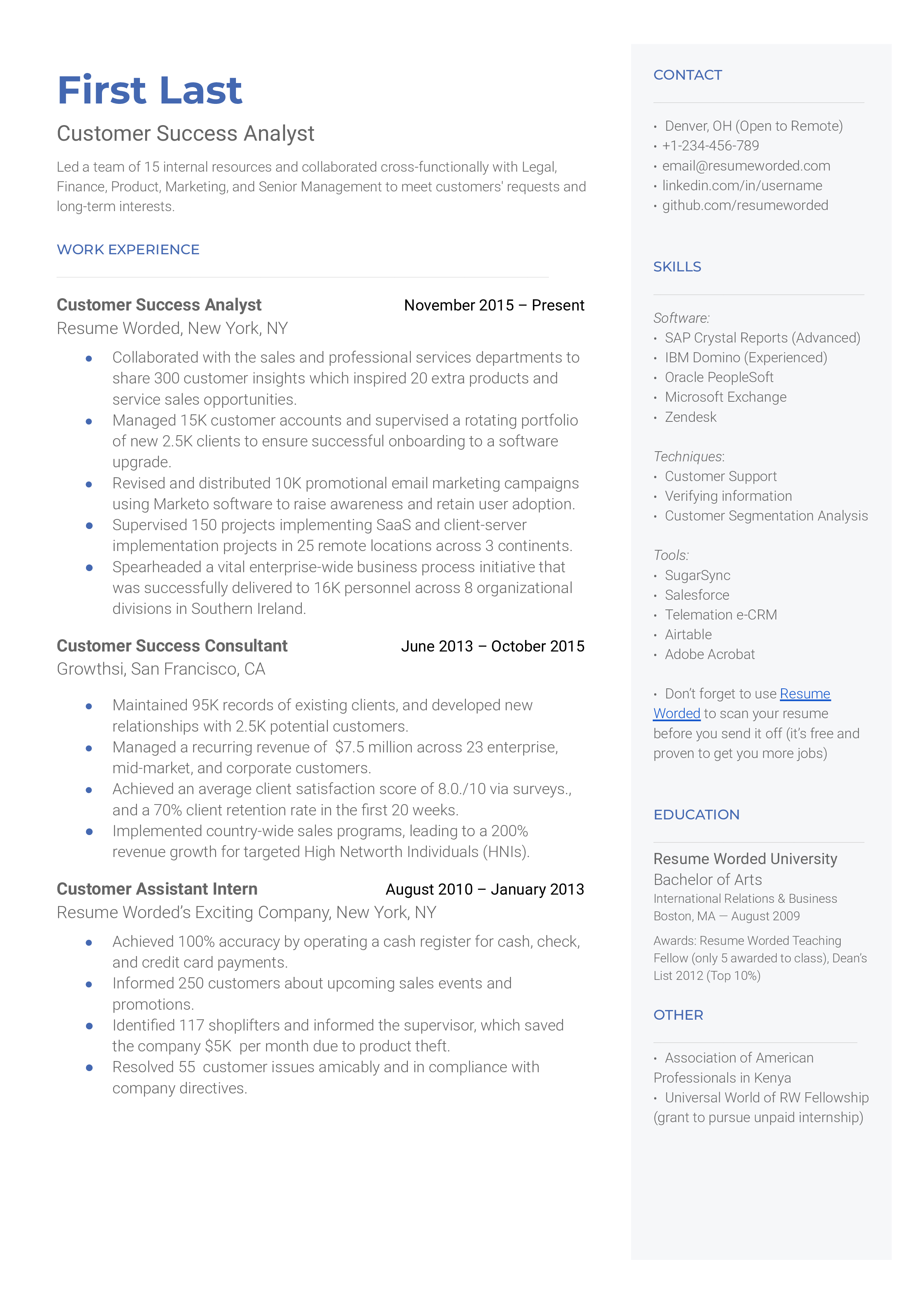 Remote Customer Service Rep Resume Example for 2022 Resume Worded