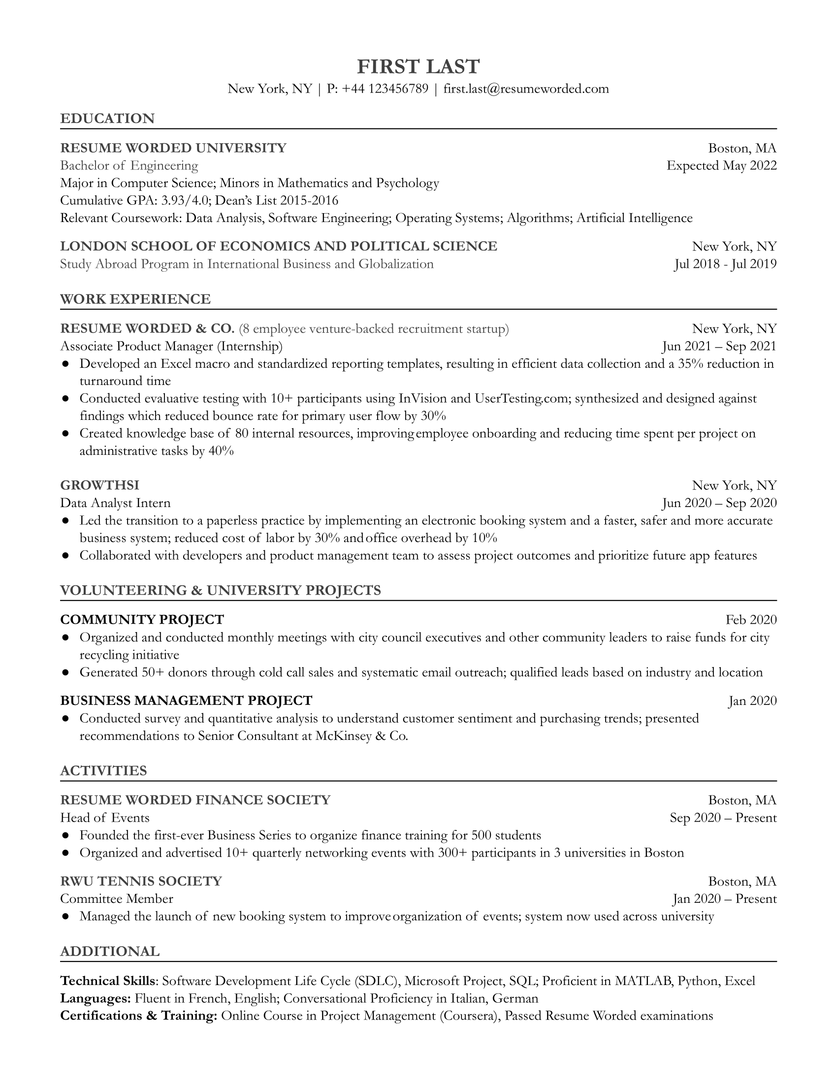 Operations Associate Entry Level Operations Manager Resume Example 