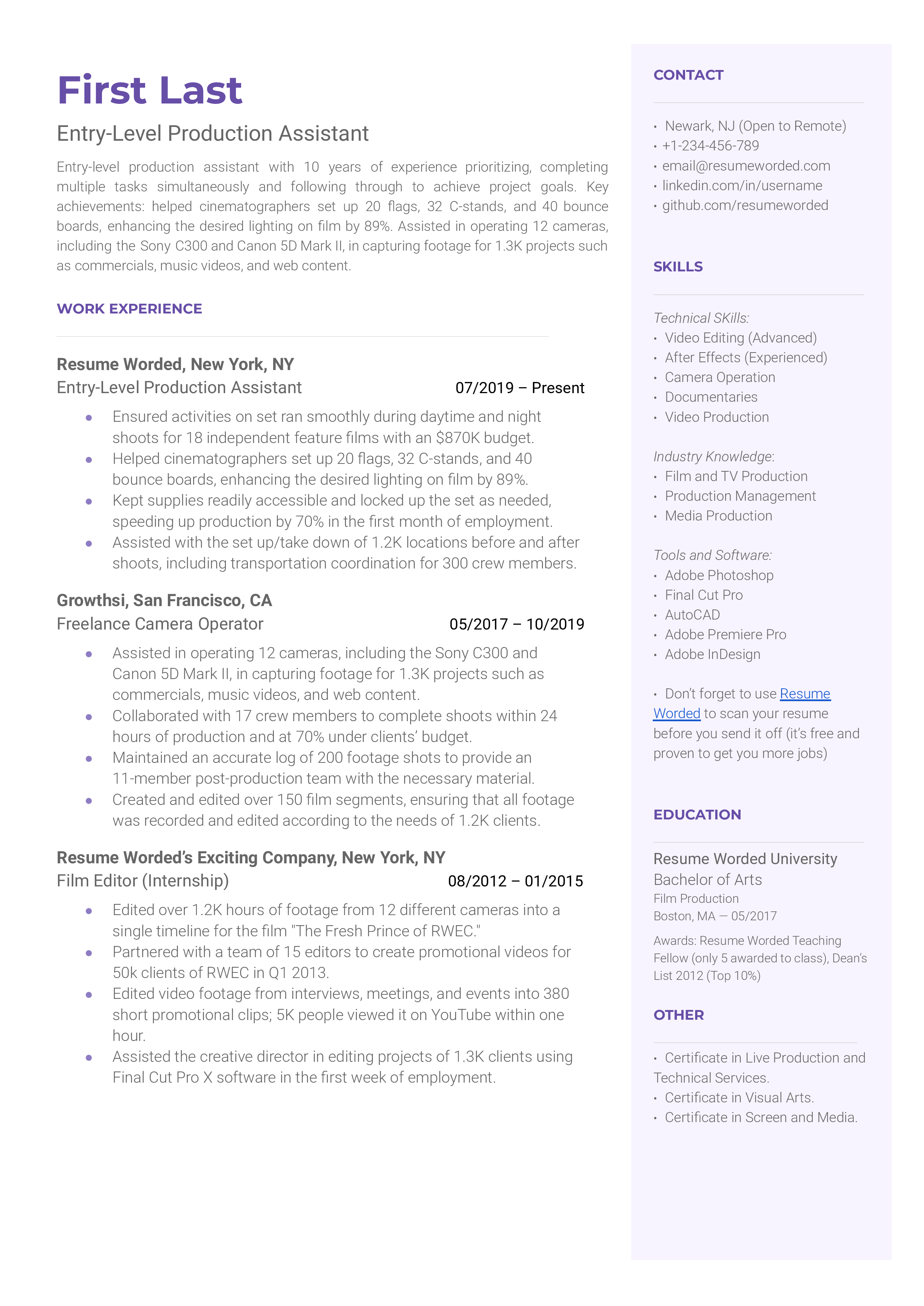 How to Write a Resume with No Experience + (Free) Examples