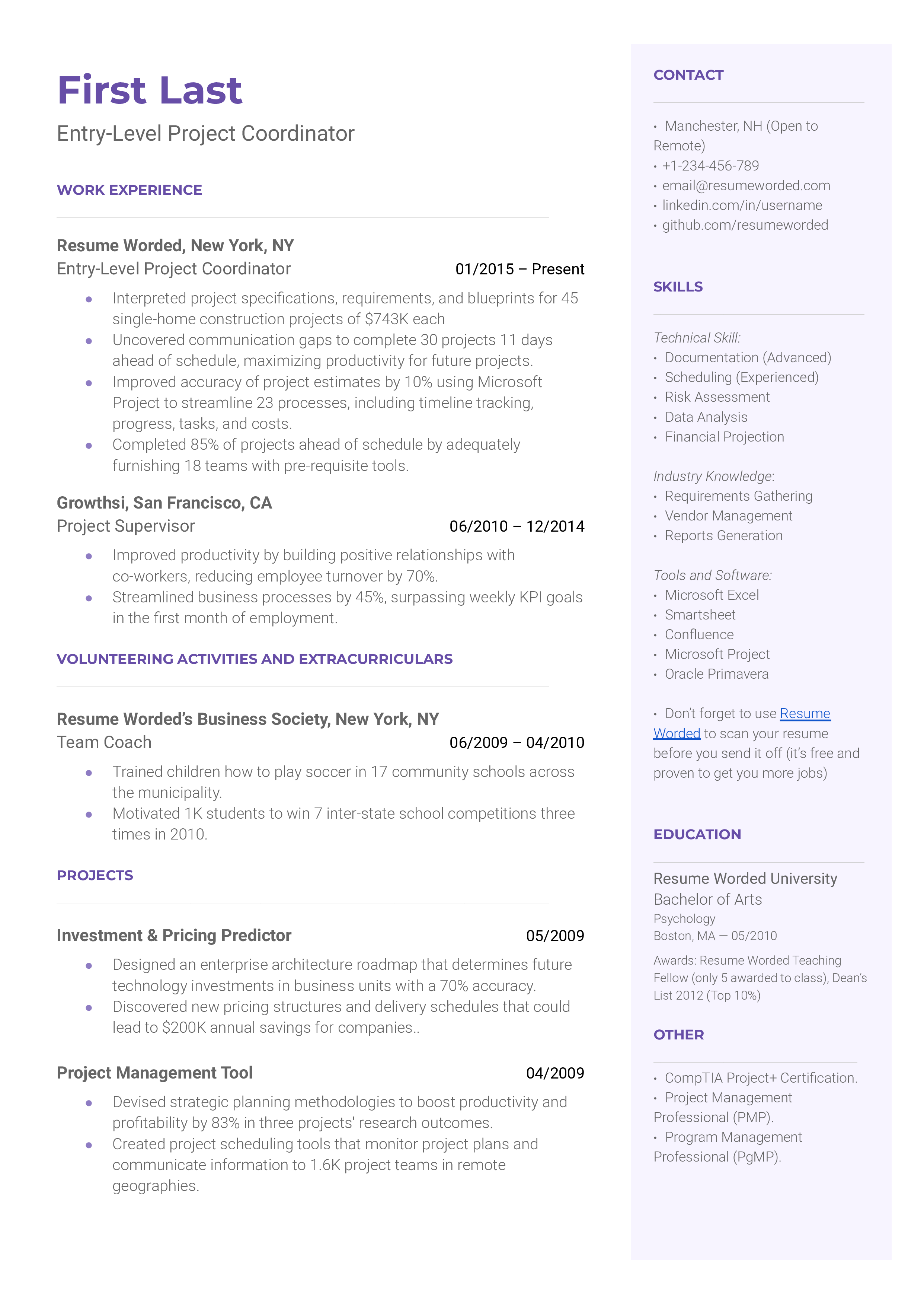 entry-level-project-coordinator-resume-examples-for-2024-resume-worded