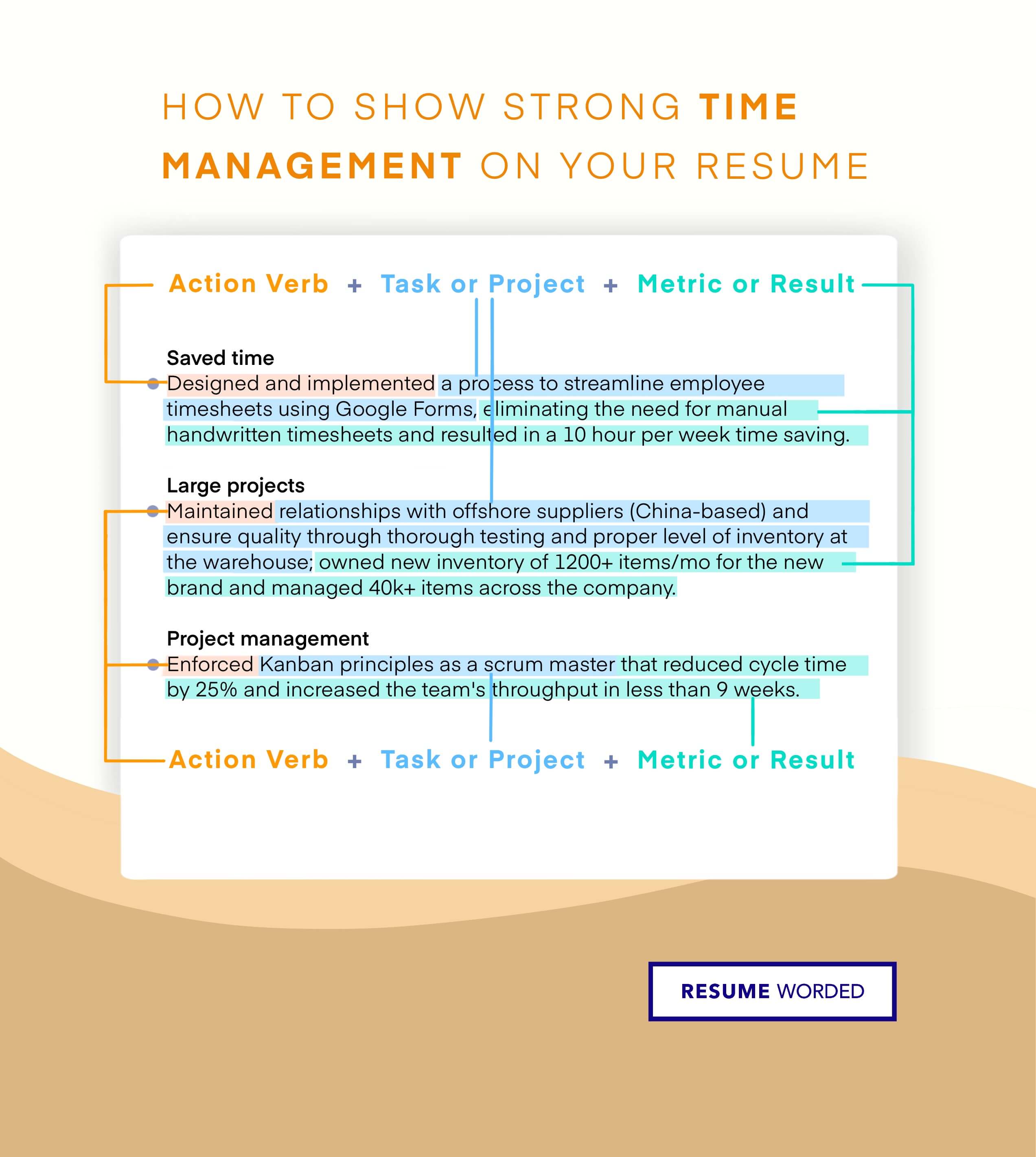 Demonstrate your time management skills on your resume by using accomplishments. - Executive Administrative Assistant Resume