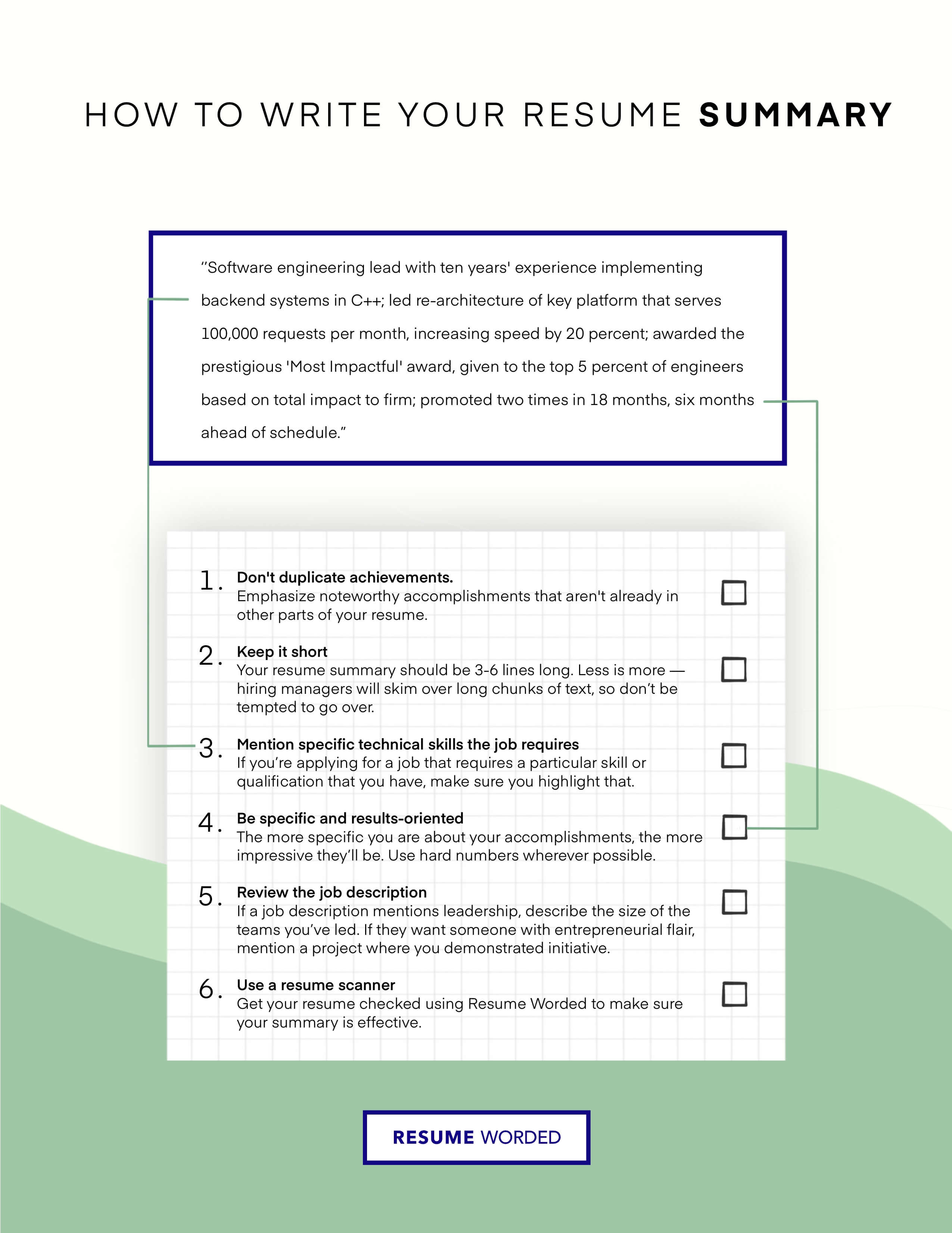 Add a summary section if you are applying for a Senior Accountant position.