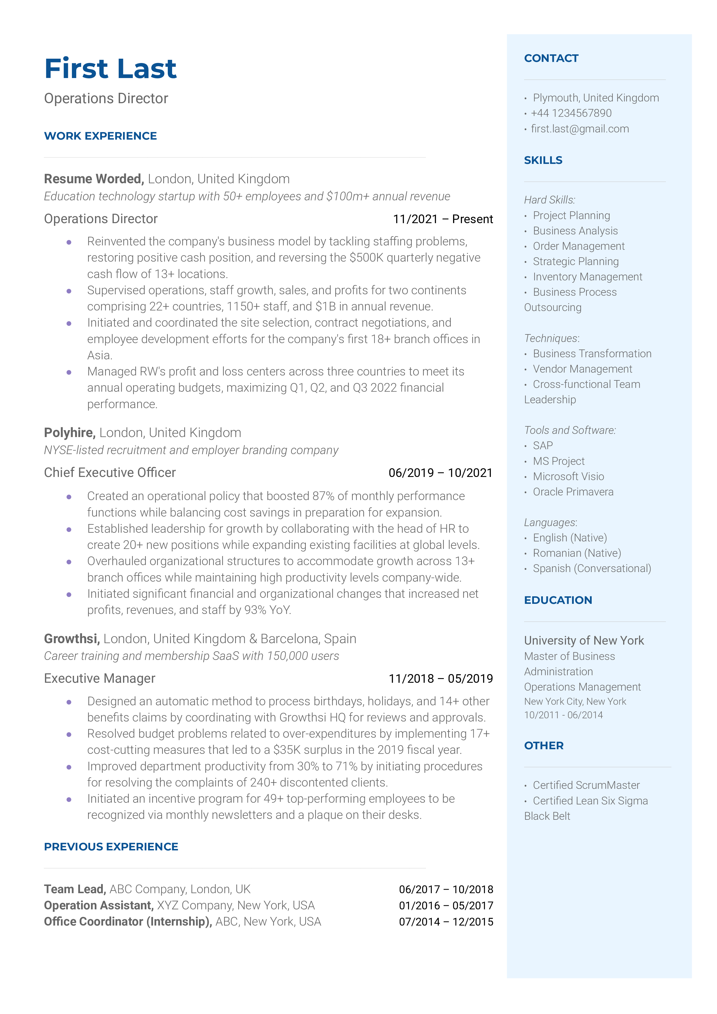 Healthcare Administrator Resume Examples for 2024 | Resume Worded