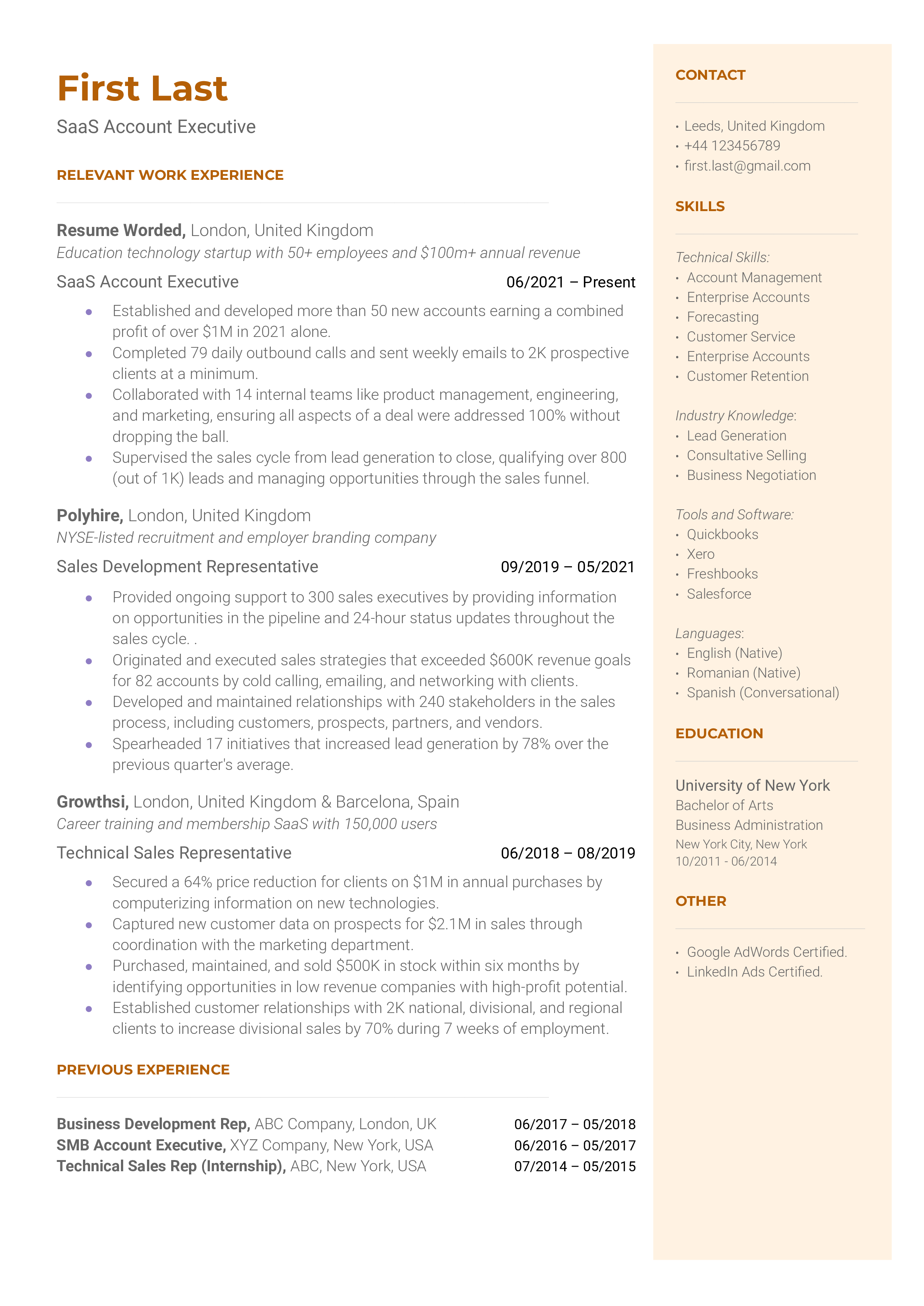 6 SaaS Resume Examples for 2024 Resume Worded