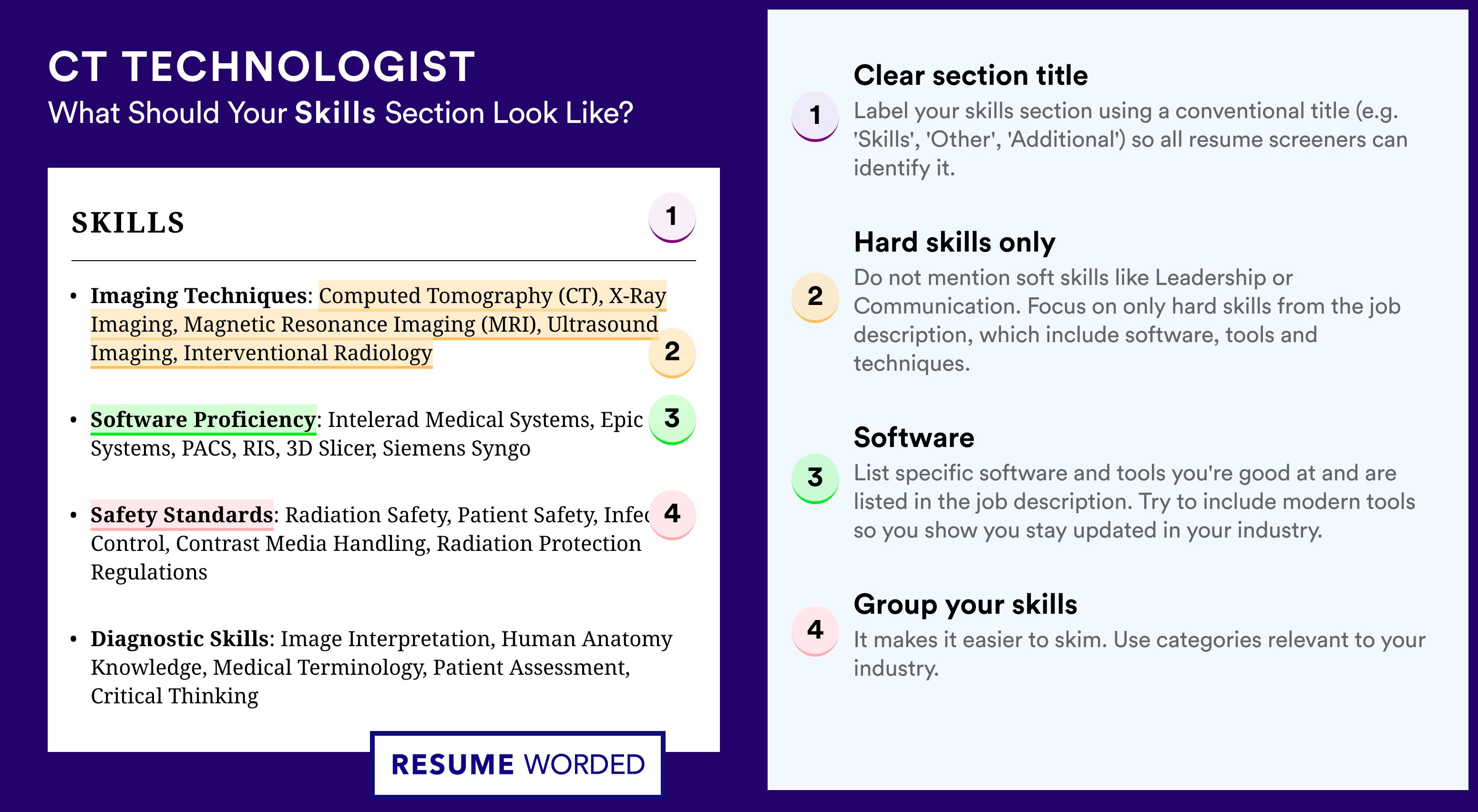 How To Write Your Skills Section - CT Technologist Roles