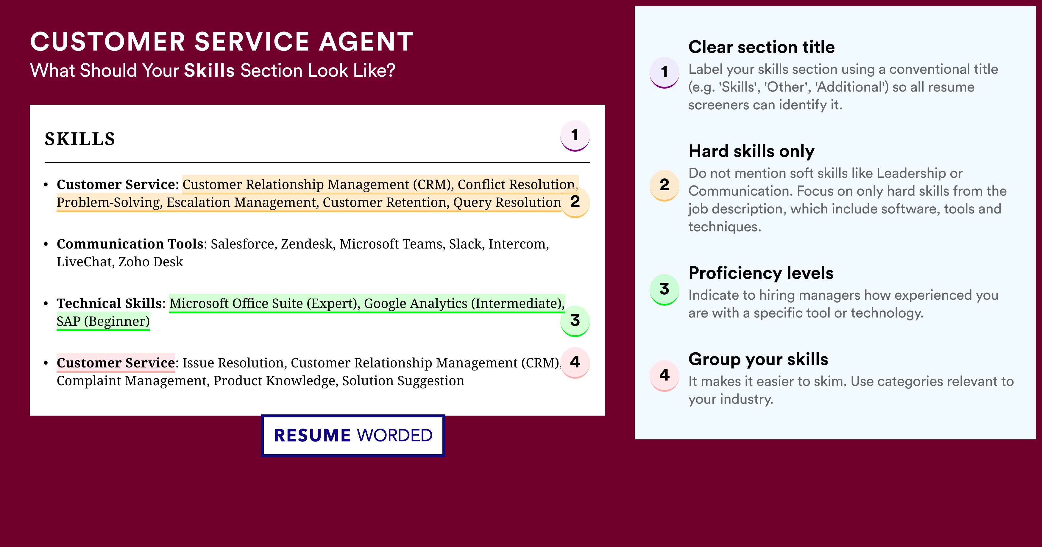 How To Write Your Skills Section - Customer Service Agent Roles