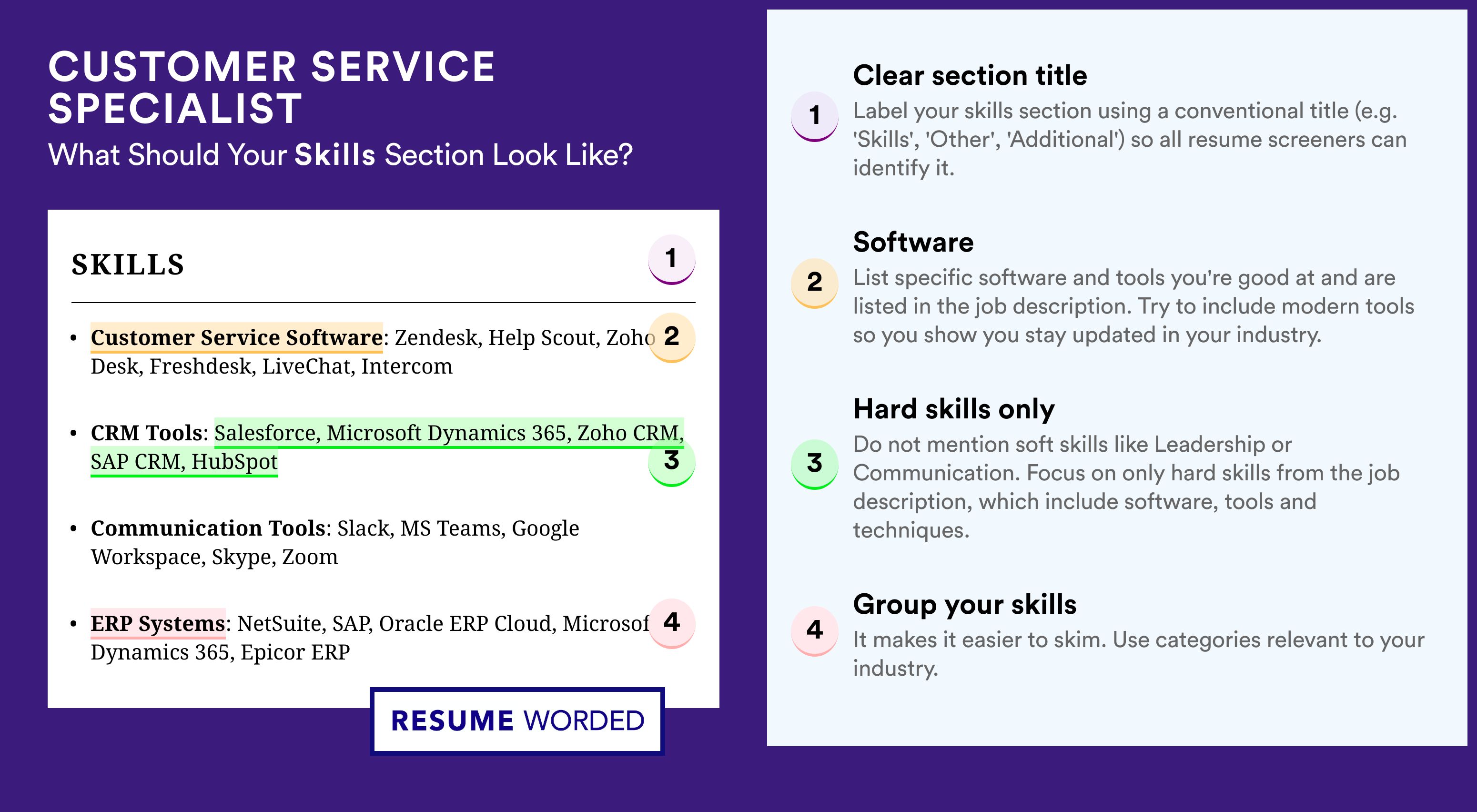 How To Write Your Skills Section - Customer Service Specialist Roles