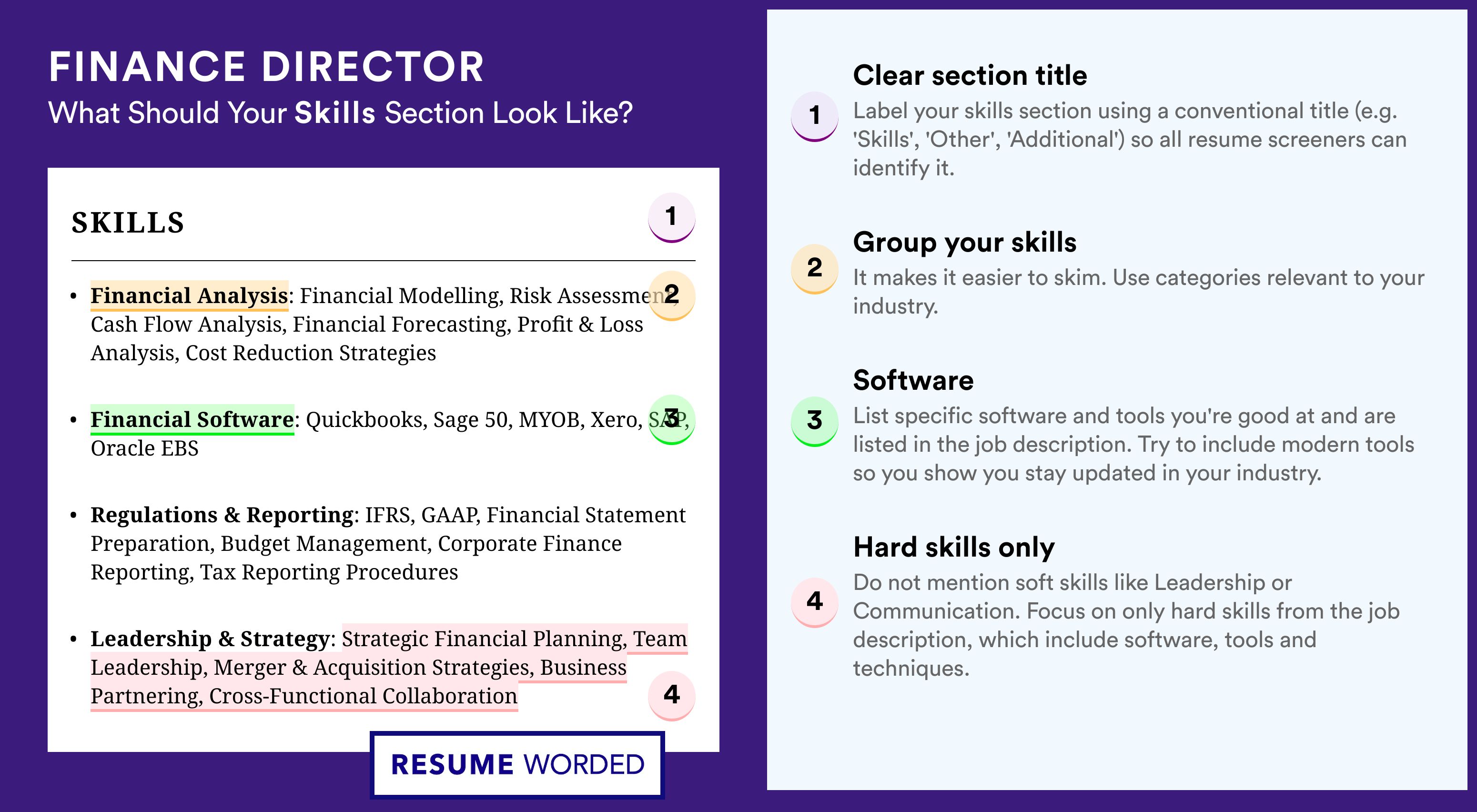 How To Write Your Skills Section - Finance Director Roles