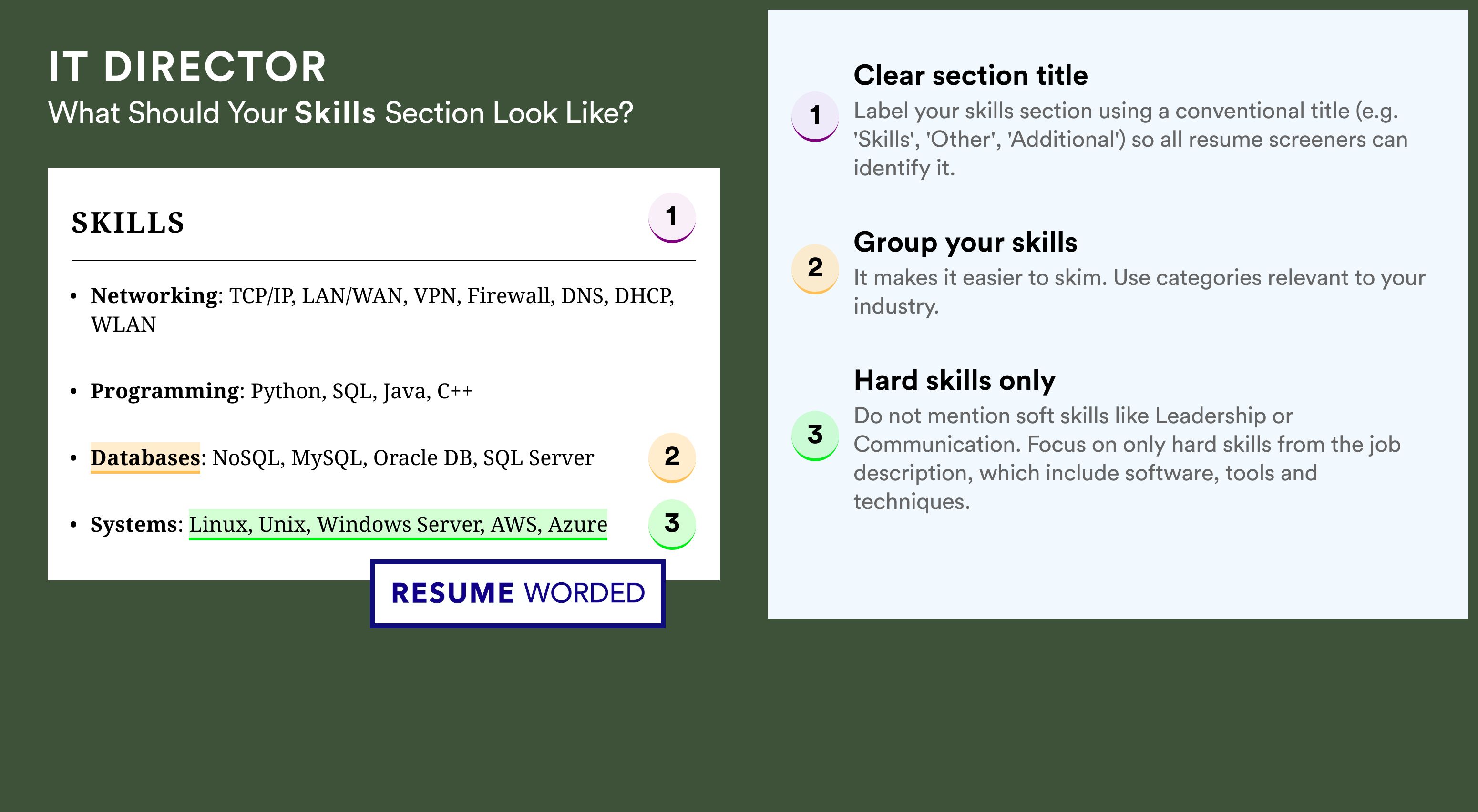 How To Write Your Skills Section - IT Director Roles