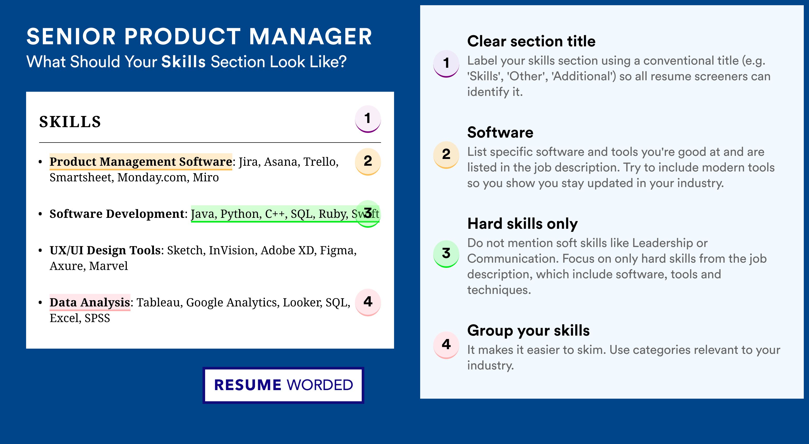 How To Write Your Skills Section - Senior Product Manager Roles