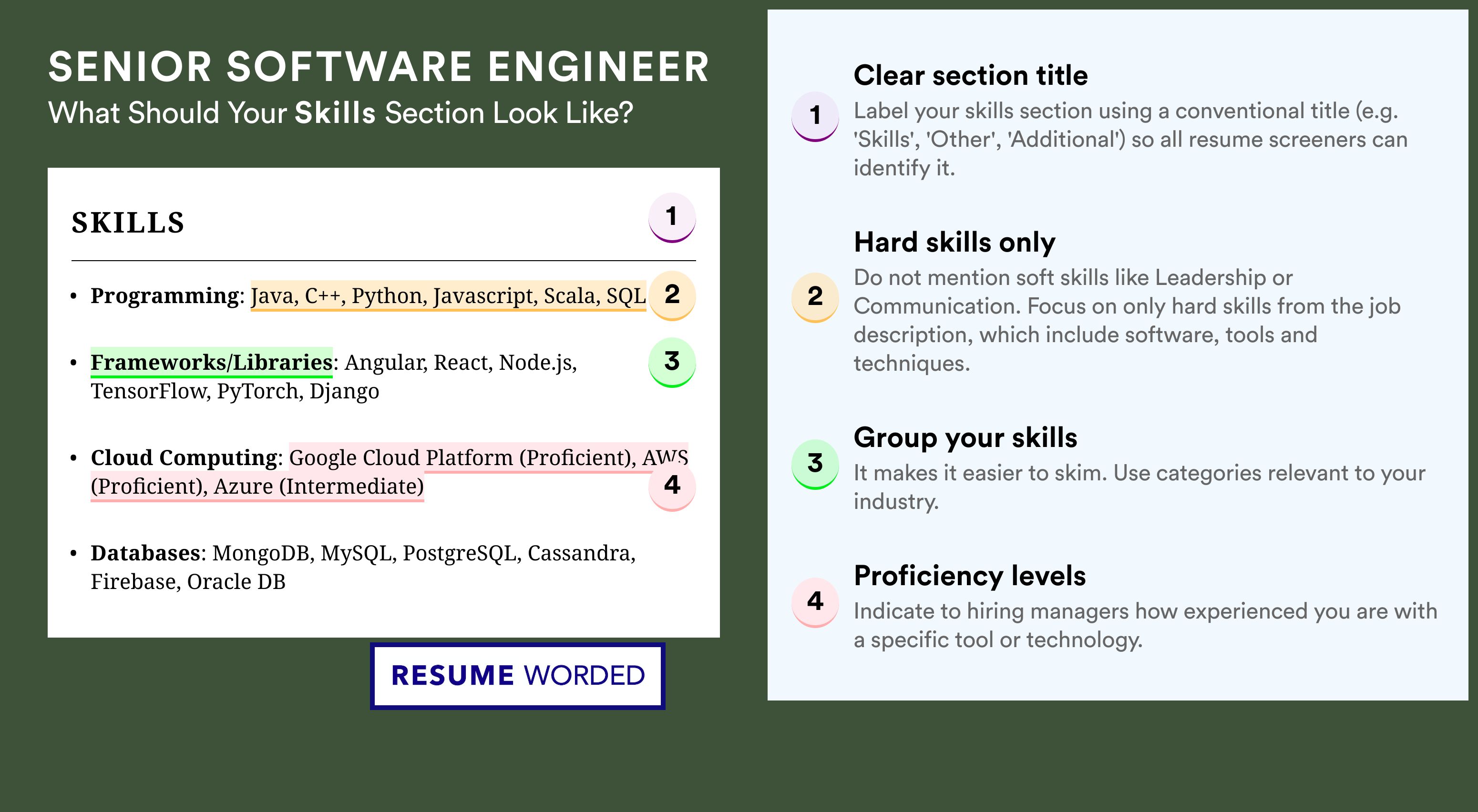 How To Write Your Skills Section - Senior Software Engineer Roles