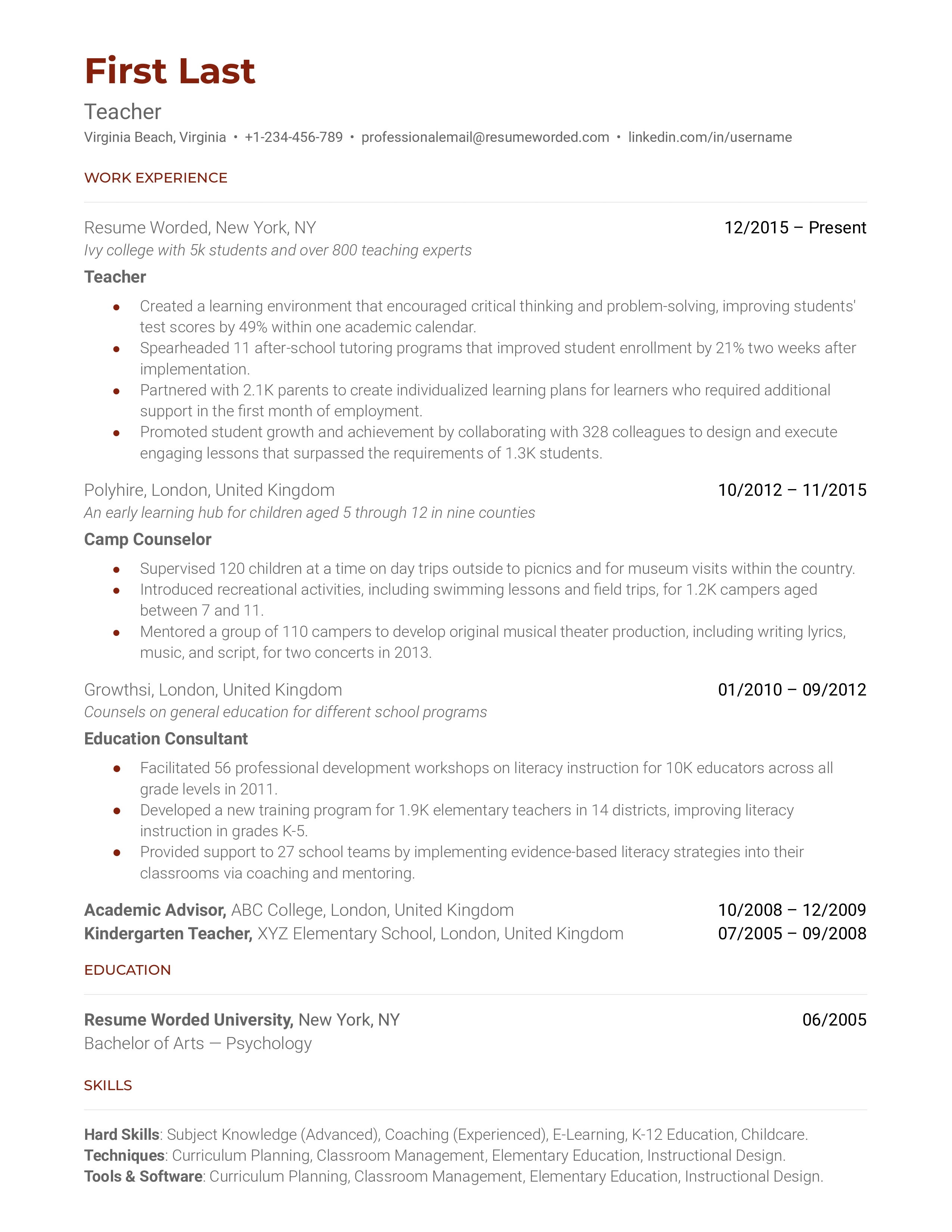 Writing a Job-Winning English Teacher Resume