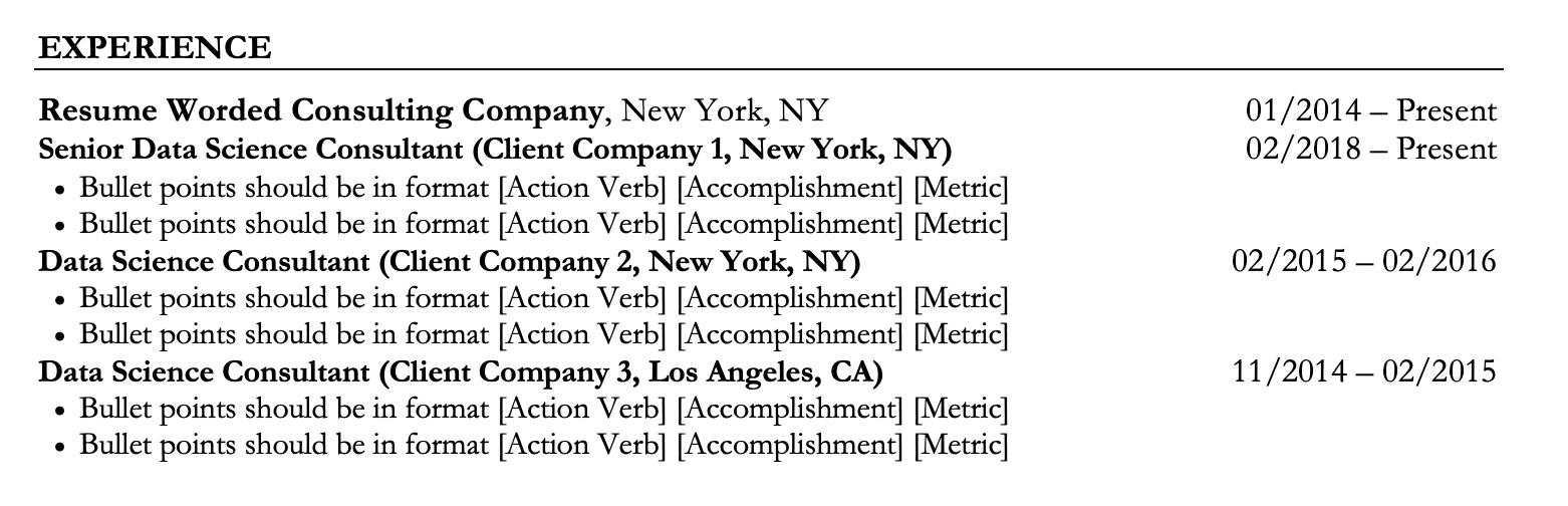 how to add contract work on resume