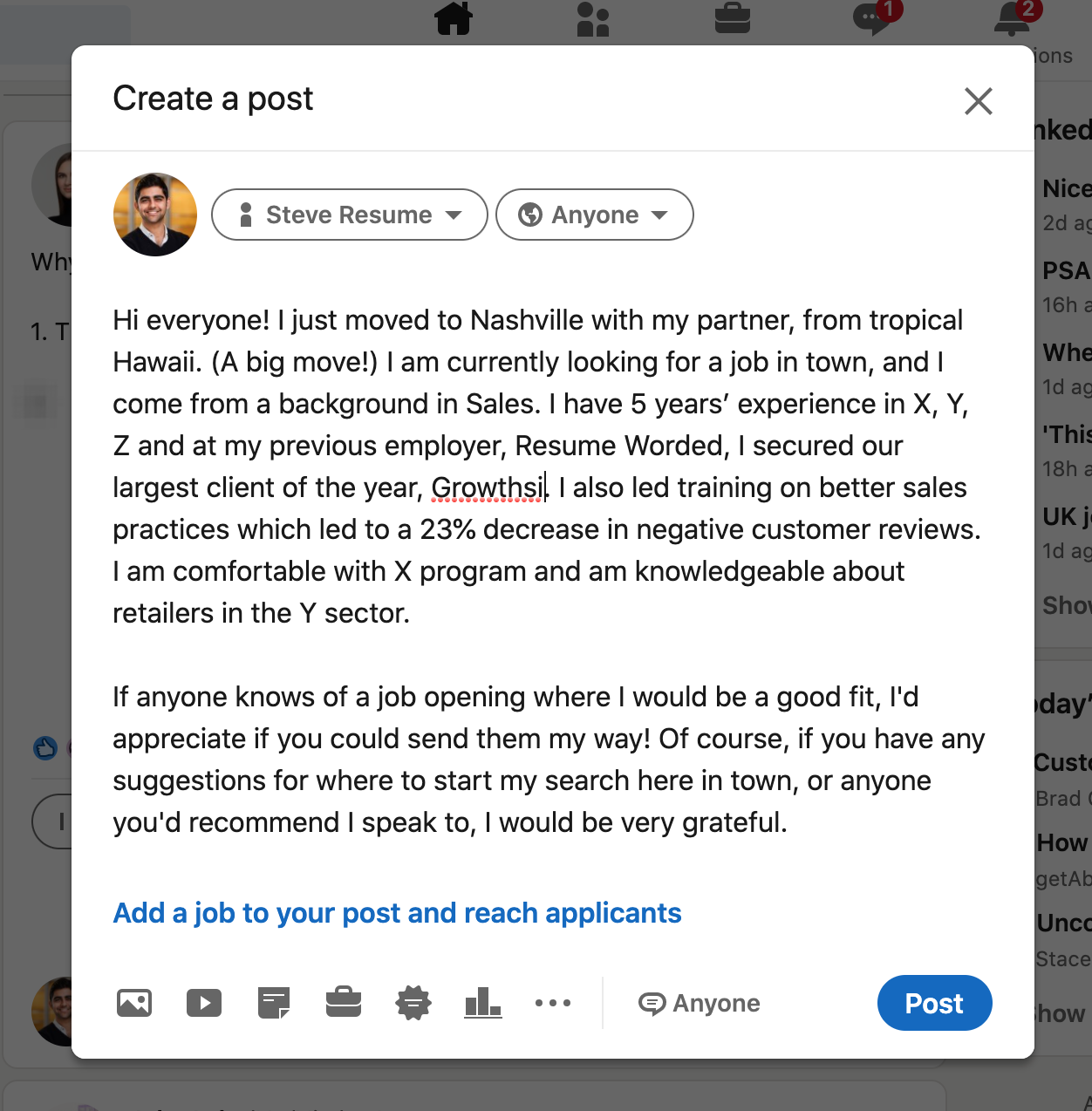 how to post your job on linkedin