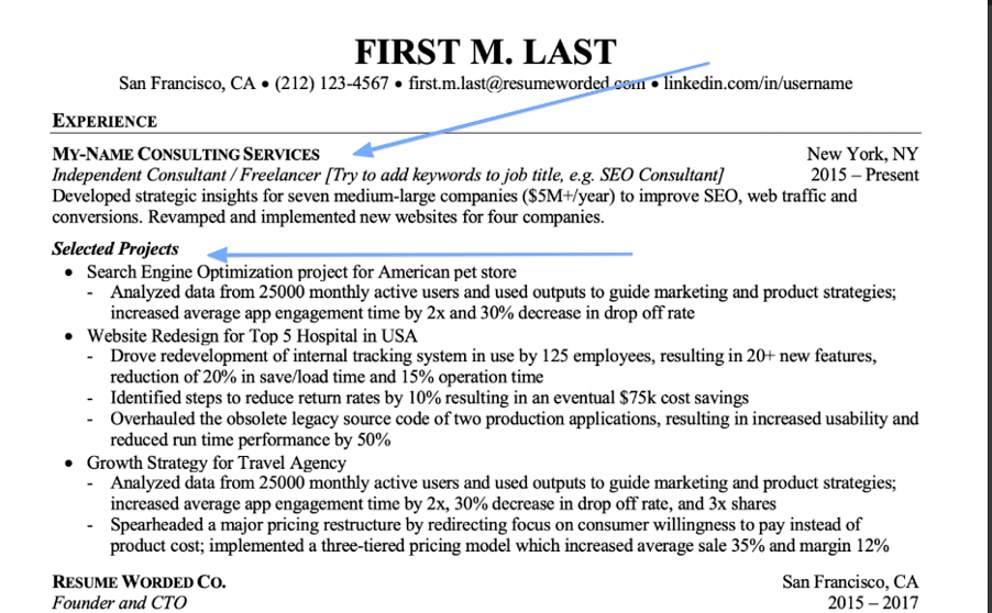 how to put projects on resume reddit