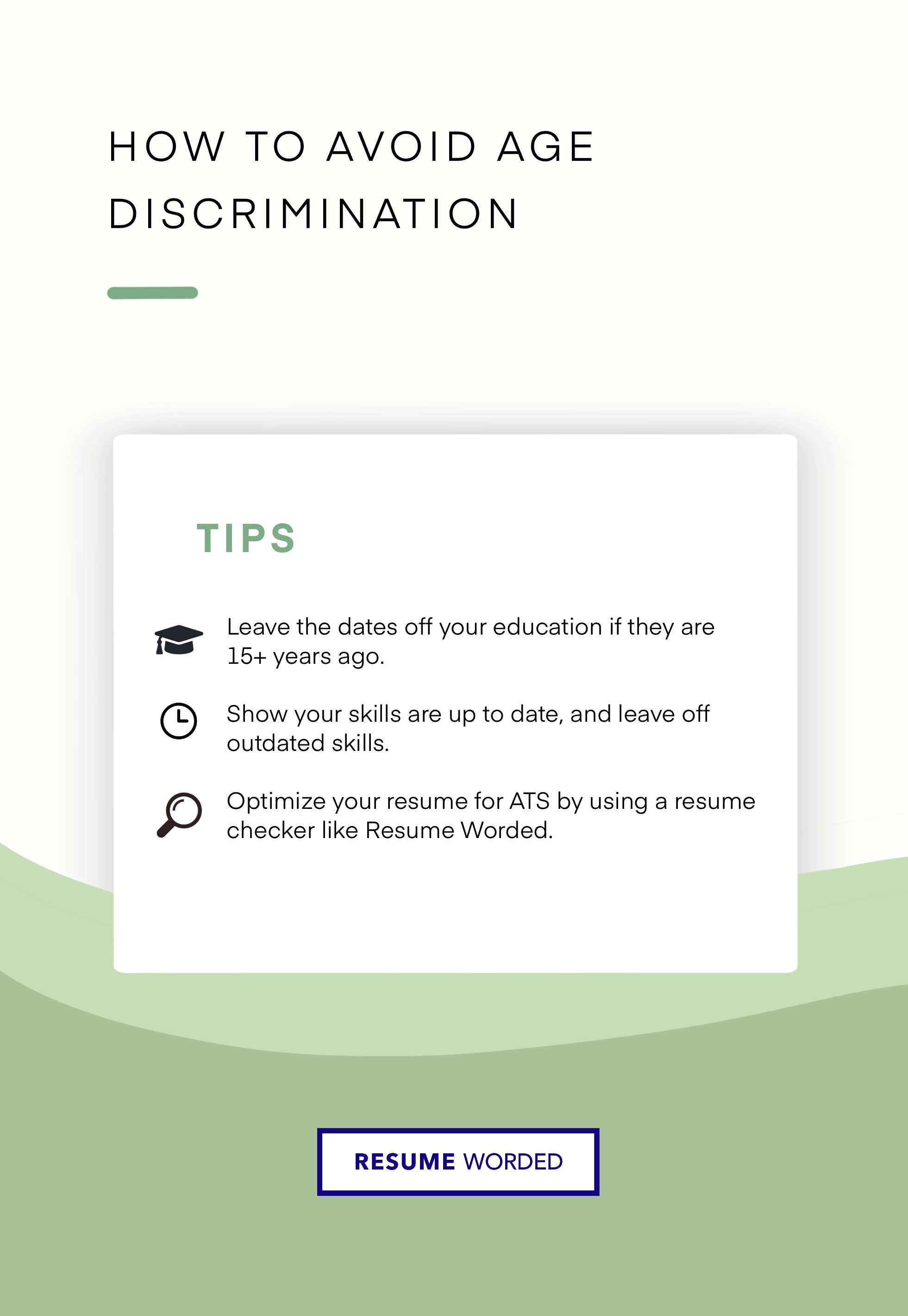 How to avoid age discrimination on a resume