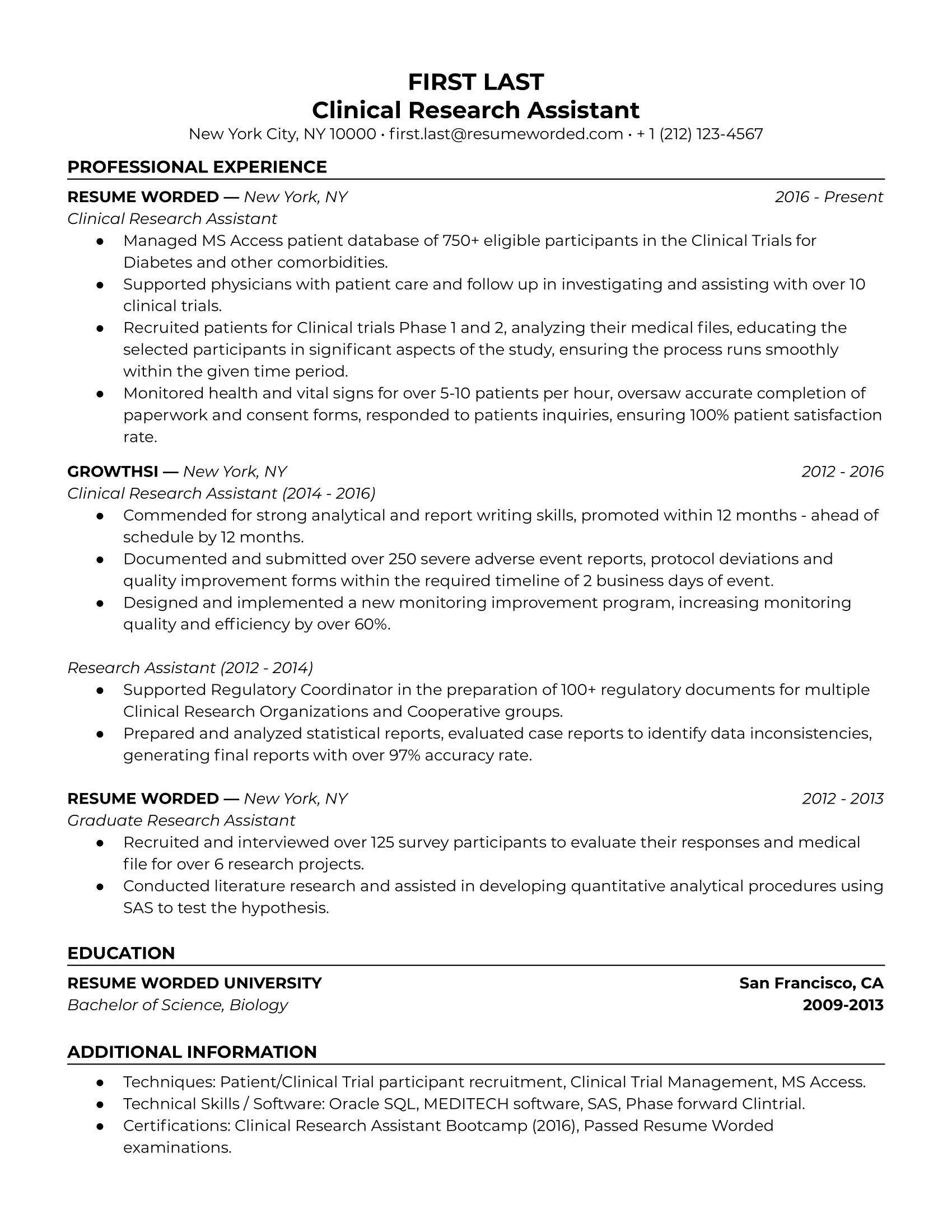 literature review skills cv