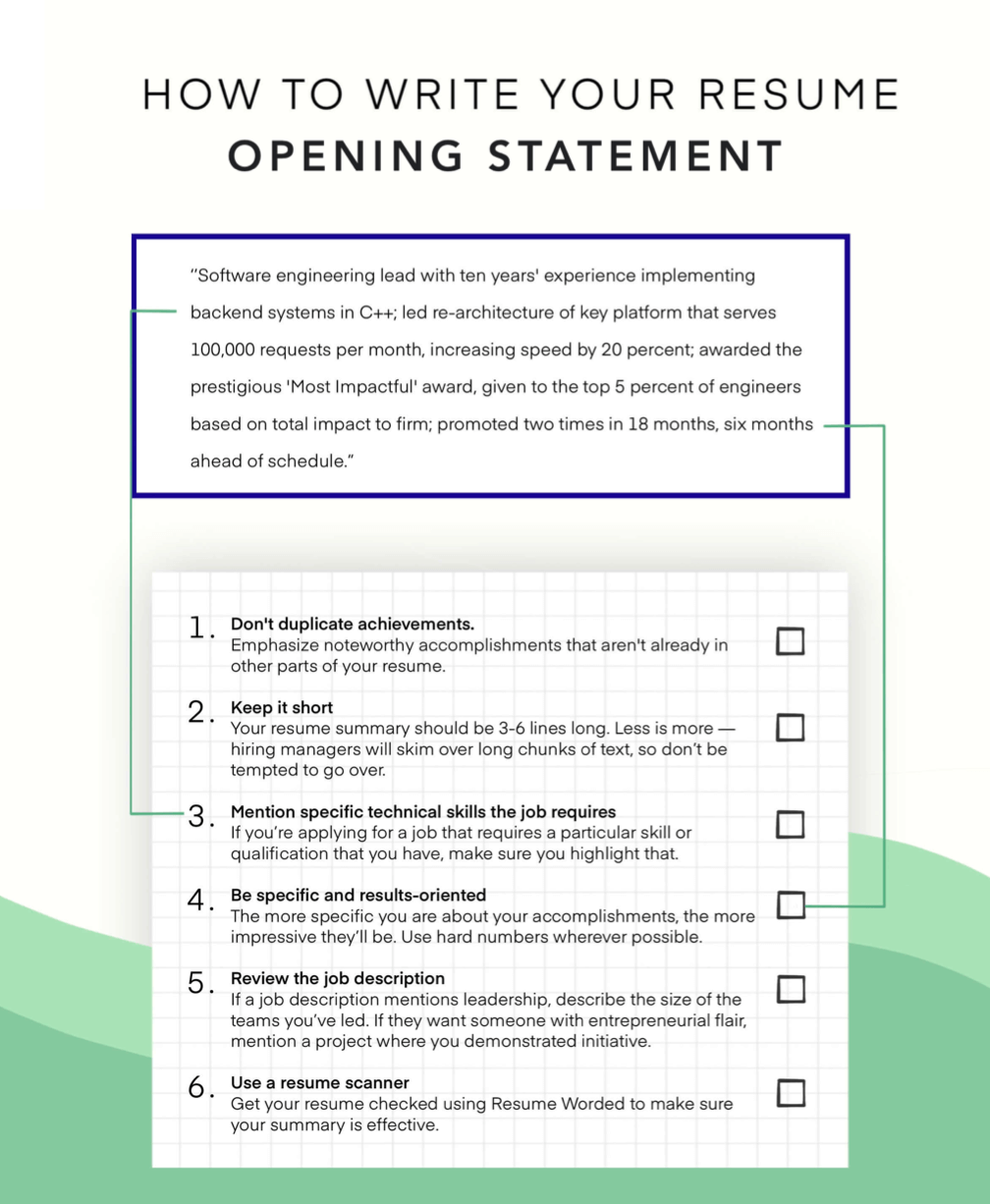 How to Write an Opening Statement for Your Resume + 10 Examples