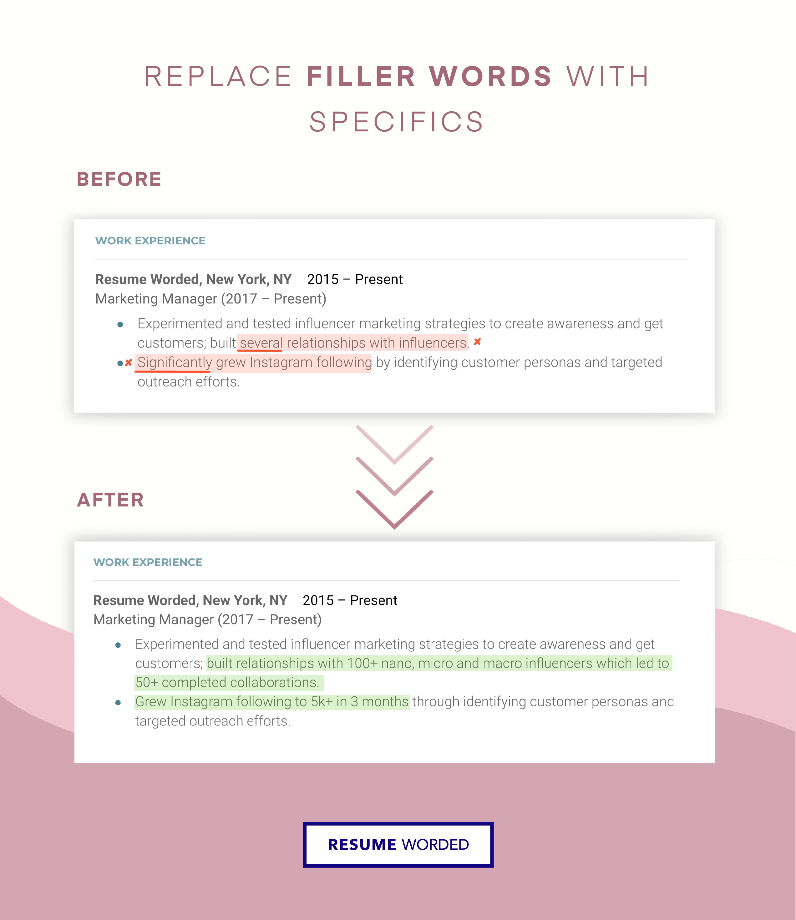 How to remove filler words from your resume