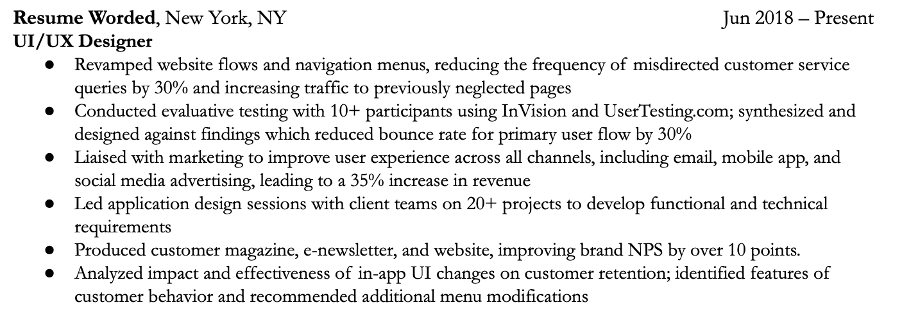 creative skills in resume