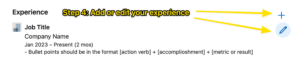 Step 4: How to use LinkedIn’s resume builder tool