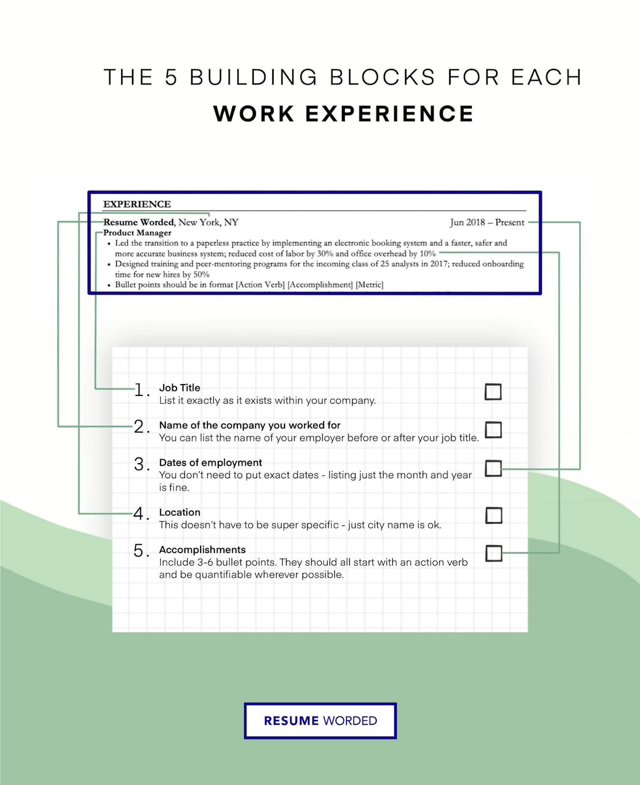 how to improve your resume work experience section