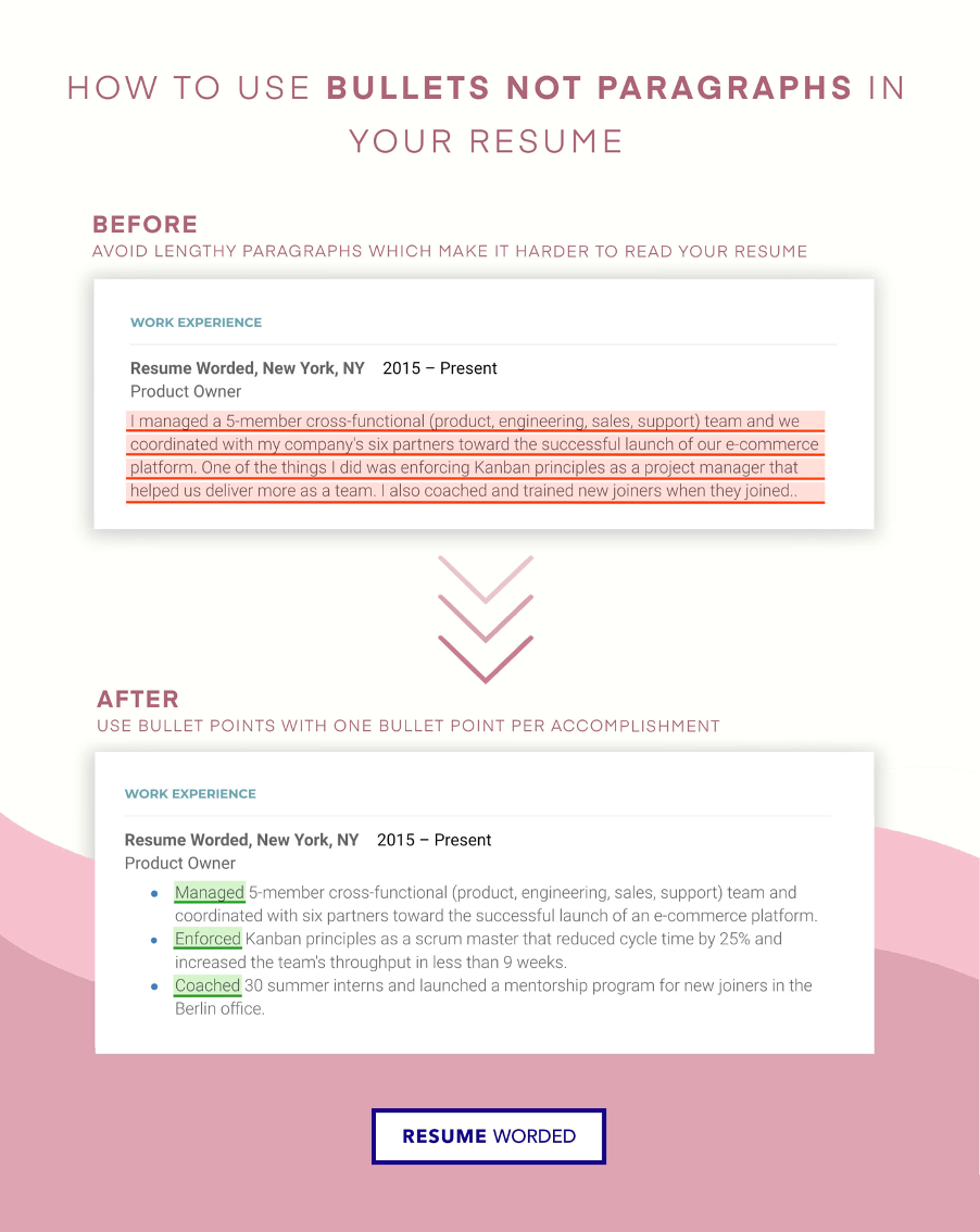 How to improve your resume with bullet points