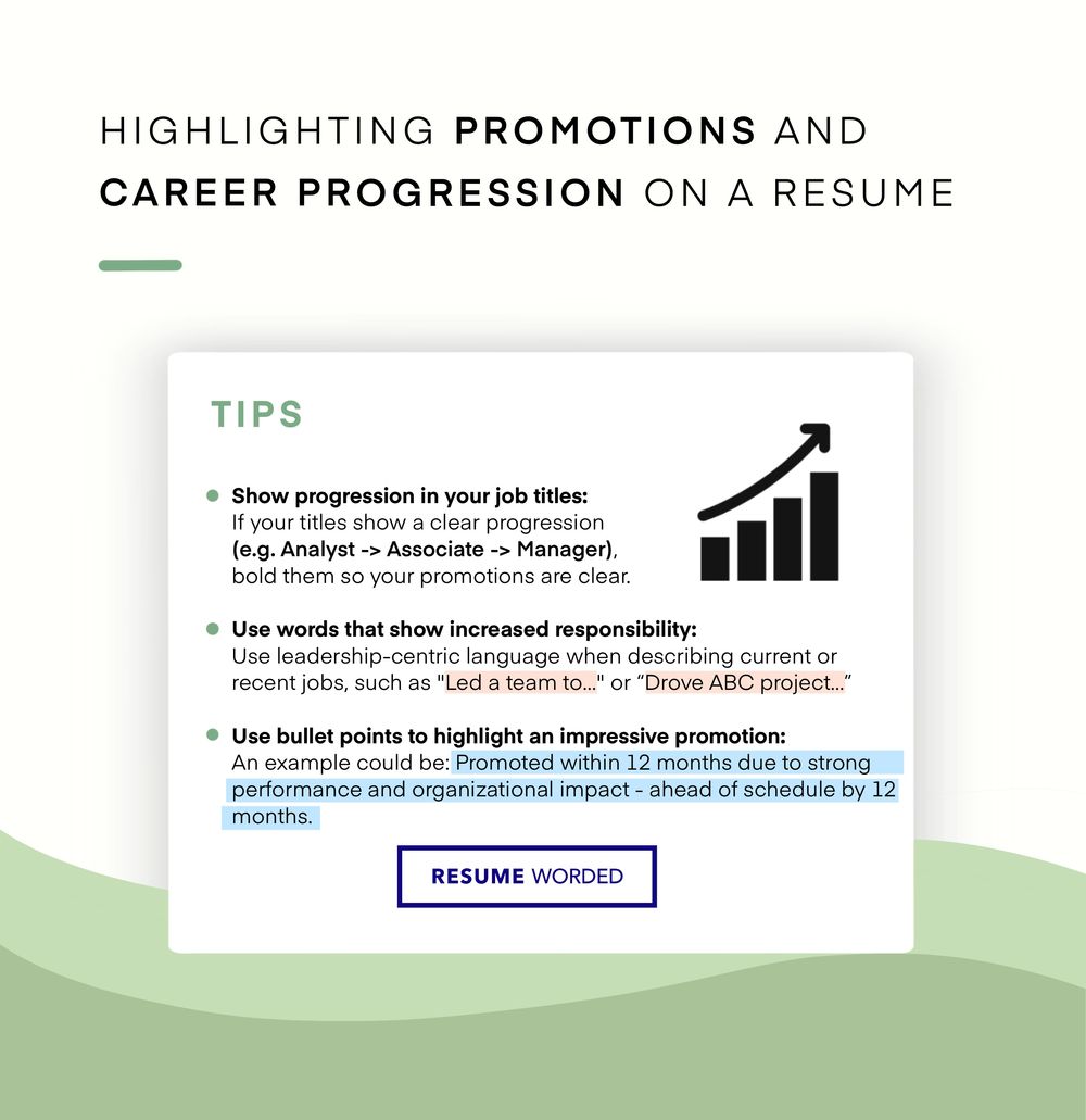 Resume Objective Example For Promotion How to Show a Promotion on Your Resume (+ 5 Examples)
