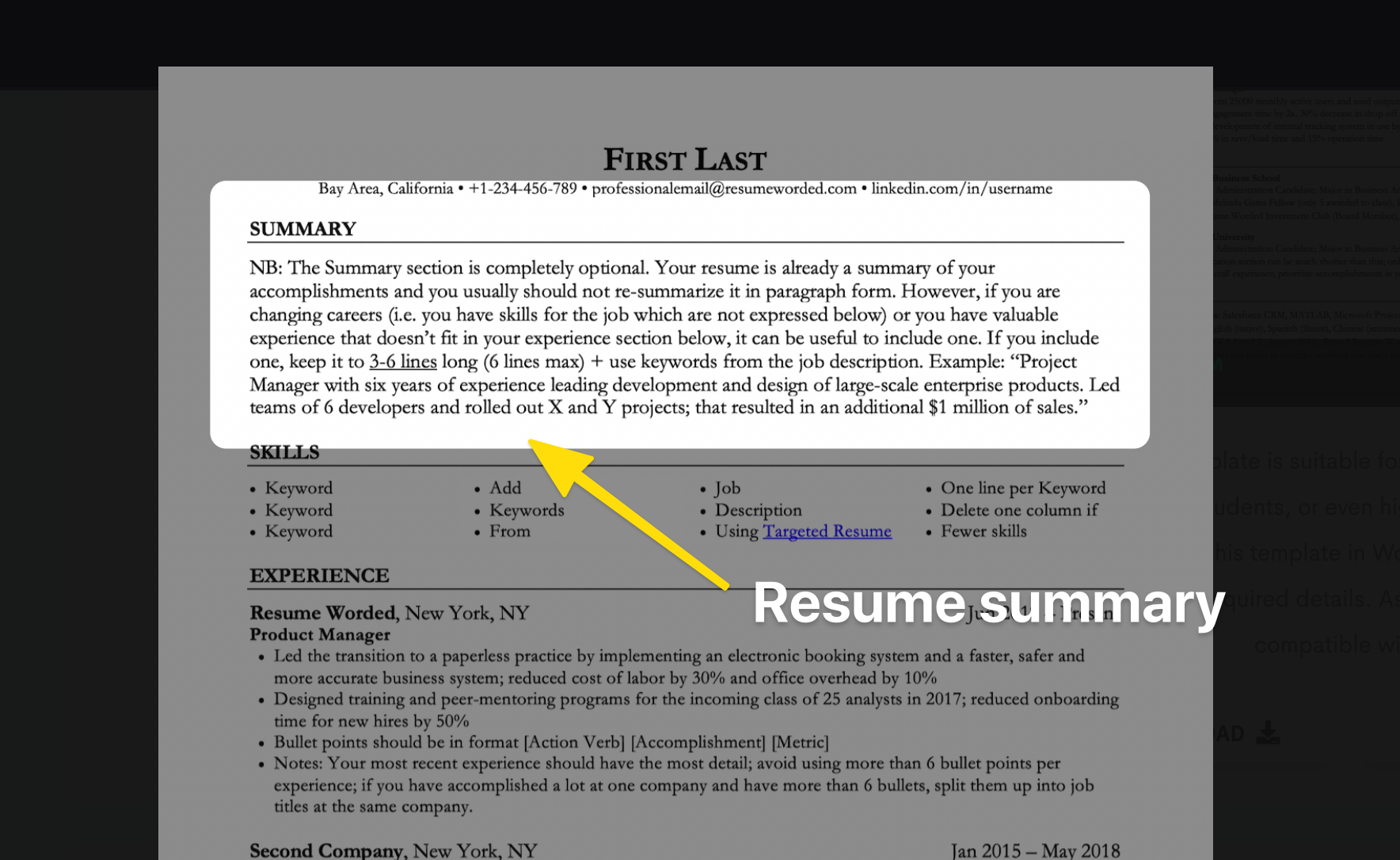 How To Write Resume Summary Sample - Good Resume Examples