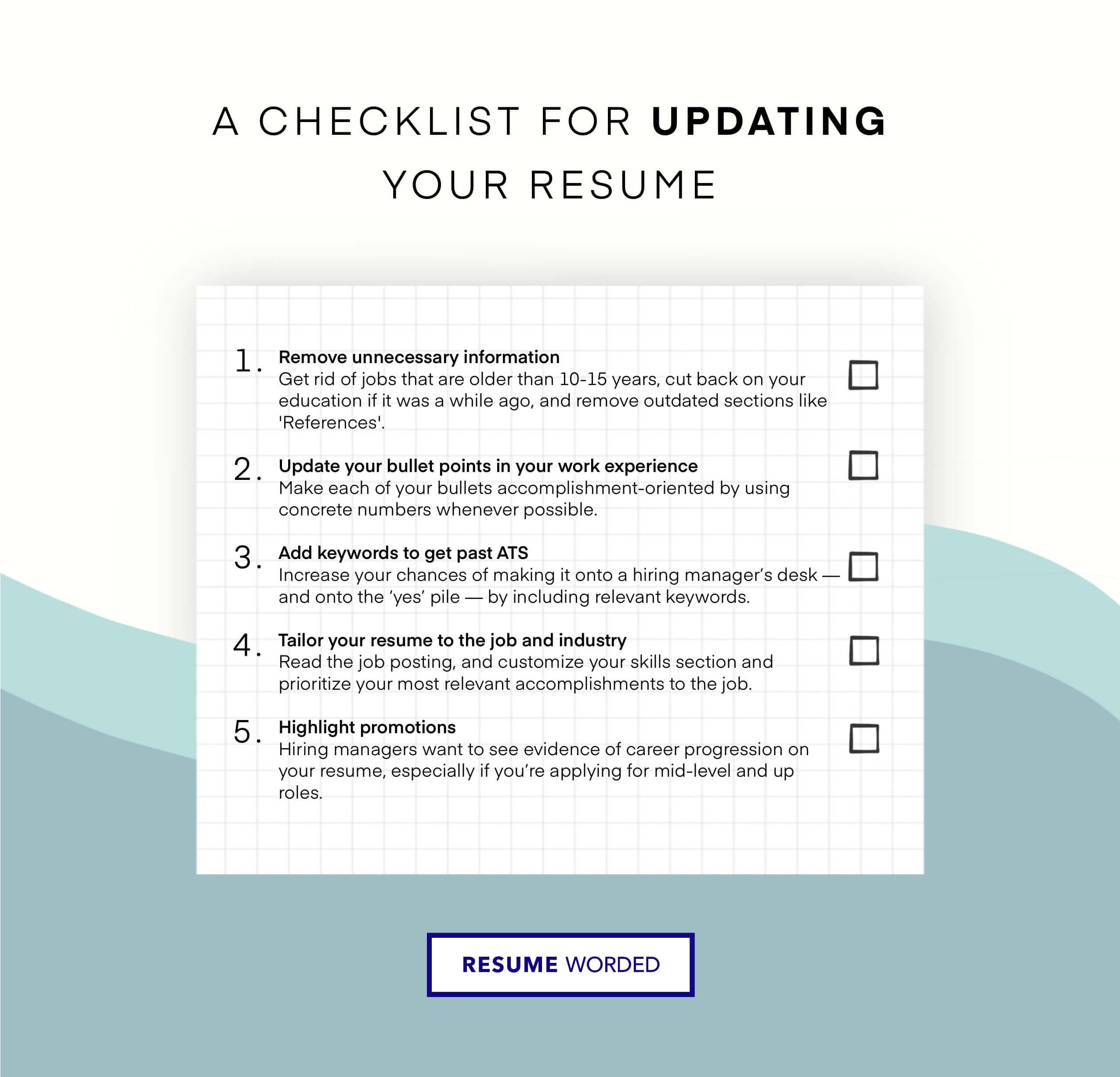 A Checklist For Updating Your Resume in 2024