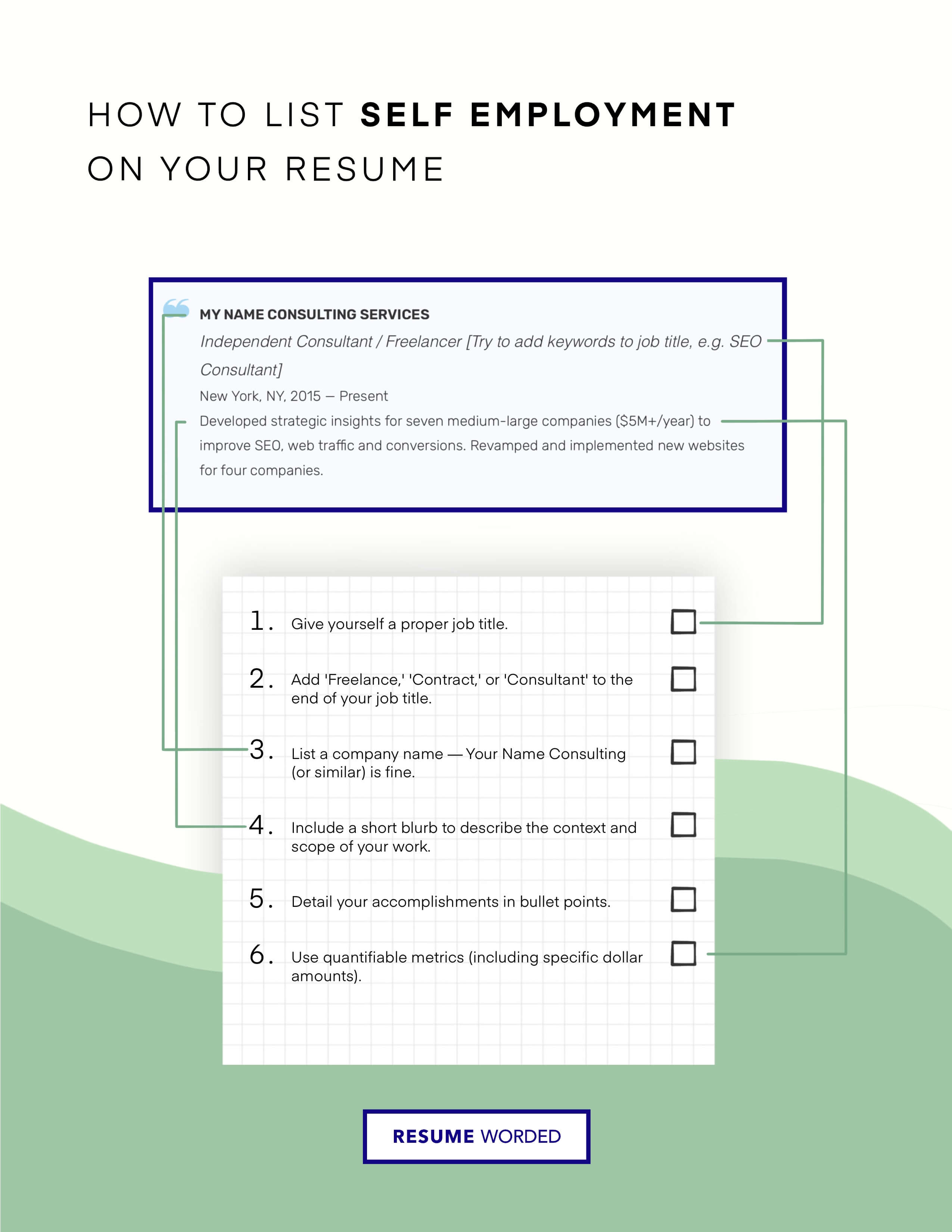 How To List Self Employment on Your Resume [+ Examples]