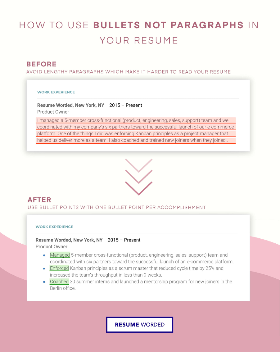 Should You Use Paragraphs Or Bullet Points On A Resume   Bulletsnotparagraphs 