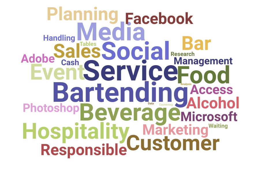 Top Bar Staff Skills and Keywords to Include On Your Resume